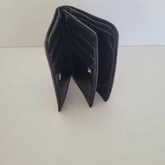 PRADA Black Nero Saffiano Leather Wallet Medium Bifold Compact Unisex Authentic - Picture 5 of 15
